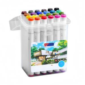 Marqueur de peinture de couleur Art Set <span class=keywords><strong>Dessin</strong></span> Double Pointe pour Enfants Adultes Croquis et Coloriage Pinceau Pointe Peinture Alcools Croquis Marqueurs - Product Image 4