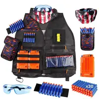Juego de chaleco táctico para niños y adultos, Kit de chaleco táctico de élite fino ajustable para pistolas de juguete Nerf, venta al por mayor, 2021