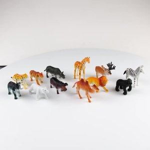 Luckykoo Ensemble de 53 jouets animaux avec 32 animaux différents, arbres, herbes et clôtures de simulation, jouets pas chers, mini jouets animaux pour enfants - Product Image 4