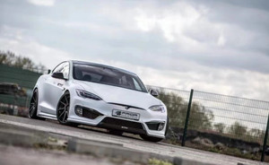 FOR Tesla <b>Models</b> PD-Style Carbon Fiber Body <b>Kit</b> with Bumper Side Skirt Diffuser Spoiler-New Condition - Product Image 5
