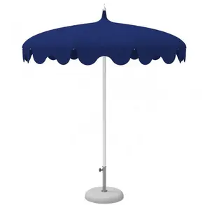 Commercio all'ingrosso della fabbrica giardino esterno, in alluminio romantico Flap del mercato Patio Pagoda parasole ombrellone spiaggia ombrellone con frangia d'onda/