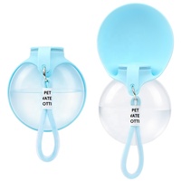 Bouteille d'hydratation ronde unique pour animaux de compagnie, distributeur d'eau pliable en silicone pour chien, pour chaton, promenade quotidienne, article cadeau 360 ml OEM