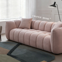 Canapé moderne compressé style crème, canapé sans cadre, canapé droit, mobilier de salon, fauteuils, canapés de luxe pour salon