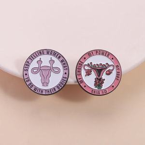 Broches de Esmalte con Forma de Flor y Útero para Mujer, Autonomía Corporal, Mi Cuerpo, Mi Decisión, Detén de Decirle a las Mujeres lo que Hacer, Joyería para Bolsos y Solapas - Product Image 4