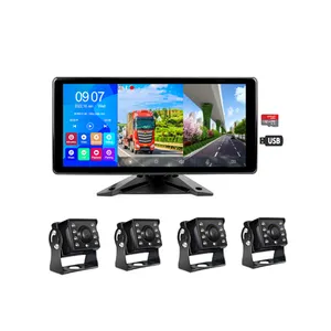 9V-36V 4K タッチスクリーン 4 チャンネル DVR レコーダー リバースエイド ブラックボックス 車 バス トラック ビデオモニターシステム