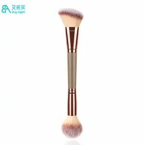 Kaufen Sie wieder Großhandel Double Ended Make-up Pinsel Rouge Duo Kopf Gesicht Broner Pinsel doppelseitige Rouge Pinsel