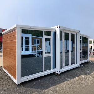 Maison conteneur extensible de 20 pieds, Villa extérieure de luxe préfabriquée pliable en acier, Bâtiment de bureau personnalisable, Hôtel, <span class=keywords><strong>Prix</strong></span> usine - Product Image 1