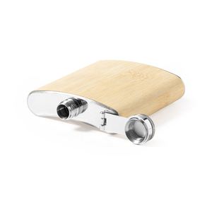 Bamboo Pattern Stainless Steel Hip Flask 170Ml Customized Logo Business Drinkware With <b>Gift</b> <b>Box</b> Eco-Friendly Portable - Product Image 3