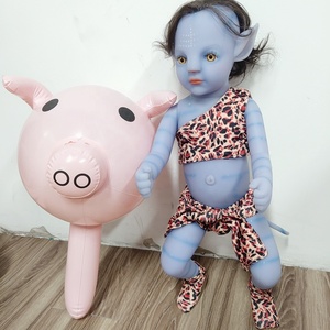 Búp Bê Tái Sinh R & B Hình Đại Diện Da Màu Xanh Dương Thật Với Đuôi Dài Toàn Thân Búp Bê Em Bé Bằng Silicon Giá Rẻ Cho Trẻ Em - Product Image 5