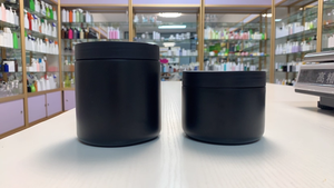 Rỗng Vòng 500ml đen nhựa chum sử dụng cho mỹ phẩm 32 oz HDPE đen nhựa Jar với vít nắp - Product Image 2