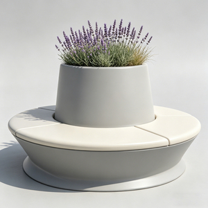 Banc de plantation intégré toutes saisons, sièges publics personnalisés pour espace de repos extérieur de zoo - Product Image 4