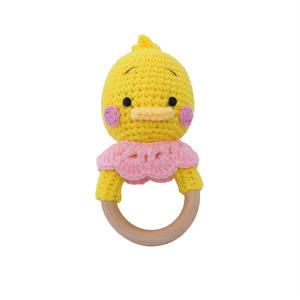 <span class=keywords><strong>Sonaglio</strong></span> Crochet Baby massaggiagengive Baby <span class=keywords><strong>sonaglio</strong></span> giocattolo <span class=keywords><strong>Amigurumi</strong></span> Animal <span class=keywords><strong>sonaglio</strong></span> neonato doccia regalo anello massaggiagengive - Product Image 1