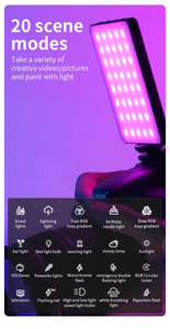 Kit de luz de video de lámpara de clip RGB profesional para fotografía de <span class=keywords><strong>YouTube</strong></span> y TikTok iluminación fotográfica de alta calidad - Product Image 4