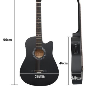 Guitarra Electroacústica de 38 Pulgadas con Pastillas, Acabado Mate, 6 Cuerdas, para Principiantes, Instrumento Musical de Práctica - Product Image 3