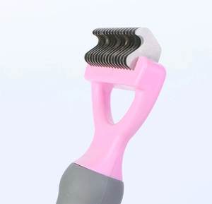 Peine de masaje seguro portátil al por mayor personalizado, herramienta de desprendimiento de pasador largo, cepillo de aseo de pelo lavable para baño de perros y gatos - Product Image 5