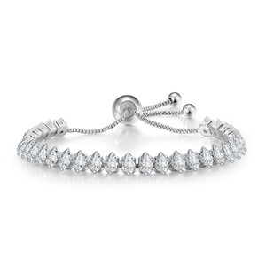 Bracelets ajustables en zircon brillant pour femmes, multicolores, style tennis, simples, tendance, bijoux pour fêtes, mariages, accessoires, cadeaux - Product Image 5
