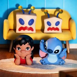 Nueva Llegada, 100% Original, Juego de 6 Figuras de PVC de <span class=keywords><strong>Lilo</strong></span> y Stitch, Serie Happy Daily, Caja Sorpresa, Juguetes Coleccionables, Regalo para Niños - Product Image 4