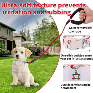 Rot & Grün Hirsch-Design, Verstellbares Weiches Sicherheits-Halsband Klassisches Weihnachts-Hundehalsband für Mittelgroße Männliche/Weibliche Hunde - Product Image 3