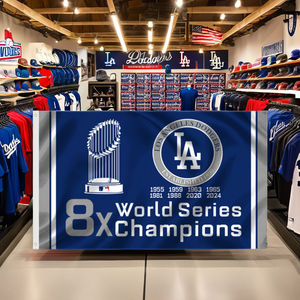 Искренний настраиваемый 3X5ft MLBs командный полиэстер баннер LA <span class=keywords><strong>Dodgers</strong></span> бейсбольные флаги - Product Image 3