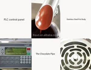 Máquina para Verter <span class=keywords><strong>Chocolate</strong></span> de Acero Inoxidable, Máquina Pequeña para Bañar Frutas en Postres, Descarga Automática a Temperatura Constante - Product Image 5