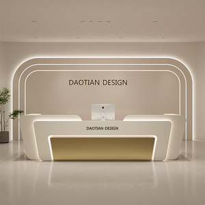 Mostrador Moderno de Madera Maciza Ecológica y Duradera <span class=keywords><strong>para</strong></span> Caja Registradora, Salón de Belleza, Clínica Dental, Bar, Institución de Capacitación, Recepción - Product Image 1