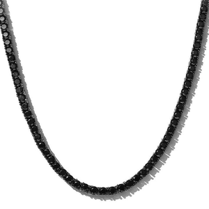 2.0MM-6.5MM 黑色莫桑石网球链项链 925 银 18K 镀金 镶钻嘻哈定制珠宝 - Product Image 6