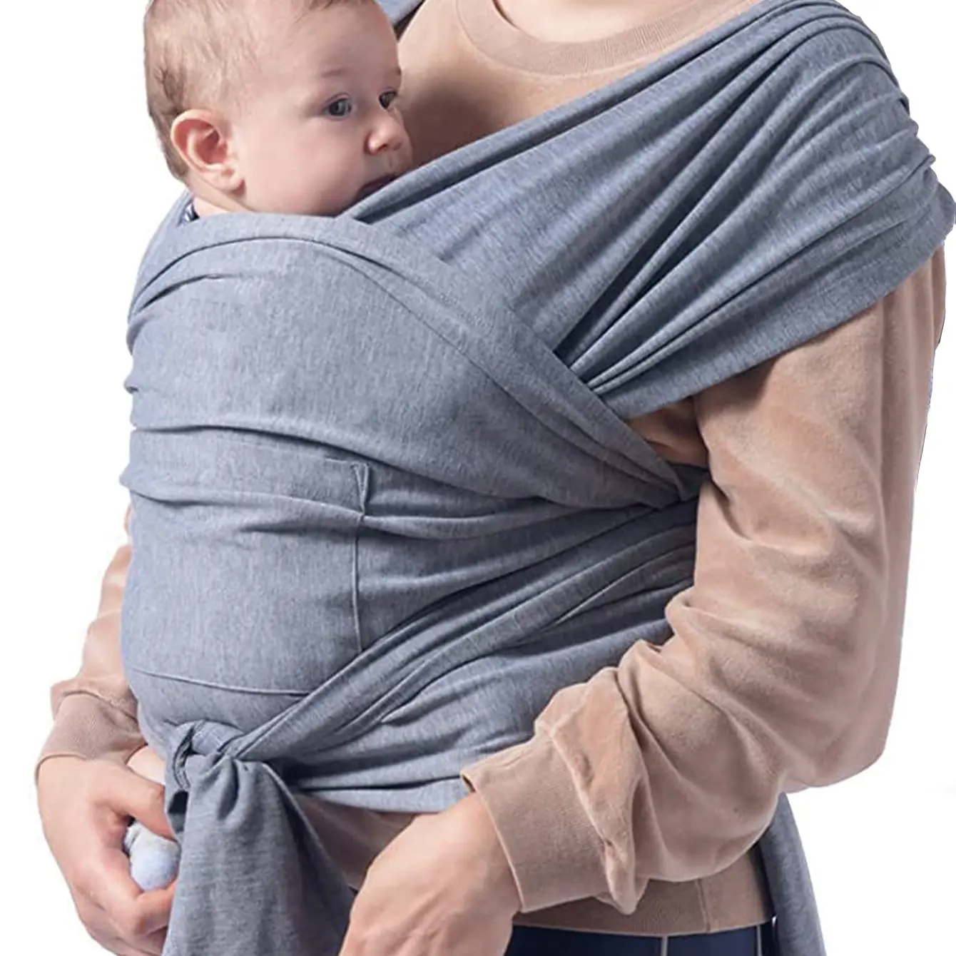 Housses de porte-bébé Babycare, faciles à porter comme un t-shirt-Taille unique pour bébé-Porte-bébé Wraps jusqu'à 22lbs