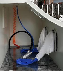 Compact Dust Free Dry <b>Sandblasting</b> Cabinet Industrial Sand Blasting Machine with Motor for Manual Burnishing Metal Rust Removal - Product Image 3