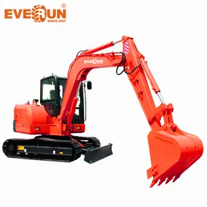 EVERUN ERE60 Crawler Ce Certified Equipment Micro Small Mini Cheap Excavator 6 Ton For Sale Chinese Excavating Machinery