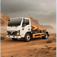 Camion à benne basculante Dongfeng 4x2 avec bras de ramassage, capacité de 8 m³, conteneur amovible pour la collecte des déchets urbains et les services d'assainissement rural
