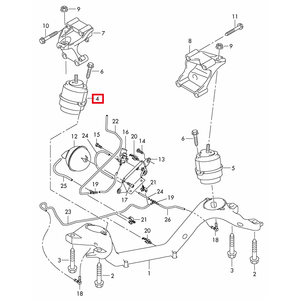 Kualitas asli dudukan mesin 95837504960 7L8199131C for untuk Audi Porsche Cayenne Diesel 3.0T - Product Image 2