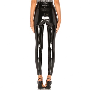 Wholesale Designer Custom High School Girls USA XXX <b>Sexy</b> Shiny <b>Outfits</b> High Rise Full-Length Ladies Elastic Waist Skinny Summer - Product Image 3