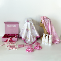 Bonnet en satin de soie ajustable avec logo personnalisé et bande à nouer, chouchous en satin surdimensionnés pour femmes