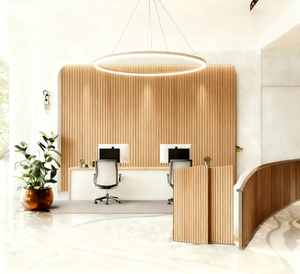 Pannelli Acustici in Legno Impiallacciato Insonorizzanti 240x60cm Ecologici Nero Grigio Bianco Pannelli Fonoassorbenti - Product Image 2