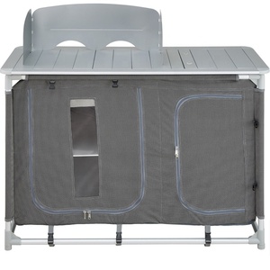 Gabinetes Plegables, Gabinetes para Picnic, <span class=keywords><strong>Cocina</strong></span> de <span class=keywords><strong>Camping</strong></span>, Armario de Aleación de Aluminio, Moderno, para Exteriores, con Cambio de Color, <span class=keywords><strong>Cocina</strong></span> Portátil - Product Image 2