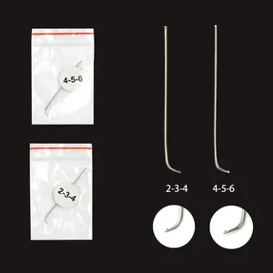 Grosir Pabrik Wig Frontal renda jarum Jerman besi tahan karat alat tenun DIY ekstensi rambut berventilasi - Product Image 4