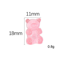 Rosa Blau Lila Grün Kleiner Bär Candy Flatback Harz Charms Für Schleim Mobile Case Schlüssel bund DIY Craft Dekoration