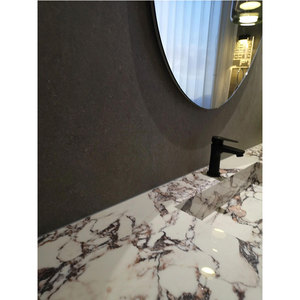 Tùy chỉnh tự nhiên Countertop calacatta Viola <span class=keywords><strong>Slate</strong></span> đá tường phòng tắm treo rửa lưu vực đá cẩm thạch Vanity đầu bồn rửa - Product Image 3