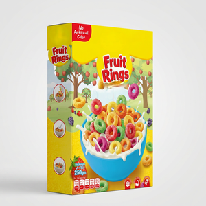 Céréales pour le petit-déjeuner aux fruits secs enrobés de céréales, marque privée, pour enfants, format économique 250 g, riche en protéines, faible en matières grasses - Product Image 1