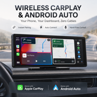 Tablette Smart CarPlay pour voiture 10,26'' Écran tactile entièrement laminé, Apple CarPlay & Android Auto sans fil, navigation mains libres, écran de voiture