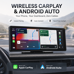 แท็บเล็ต Smart CarPlay สำหรับรถยนต์ ขนาด 10.26 นิ้ว หน้าจอสัมผัสแบบเคลือบเต็มแผ่น รองรับ Wireless <span class=keywords><strong>Apple</strong></span> CarPlay และ Android Auto พร้อมระบบนำทางแบบแฮนด์ฟรี - Product Image 5