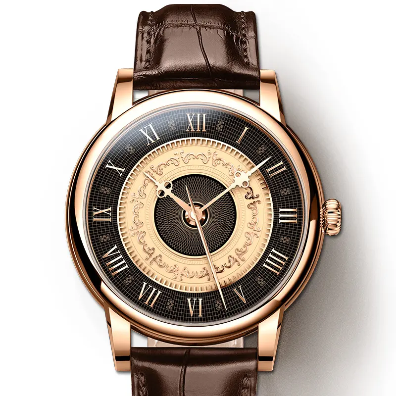 LOBINNI No.16056 Luxury Automatic Mechanical Wristwatches for Men Retro Minimalist Watch Mens