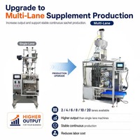 Machine d'emballage entièrement automatique multi-voies à scellage 4 côtés pour sachets de granulés d'assaisonnement MSG saveur poulet