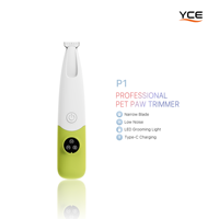Tondeuse électrique pour pattes d'animaux avec lumière LED, lame étroite, faible bruit, étanche, sans fil, rechargeable par Type-C, pour toilettage de chiens et chats, en plastique