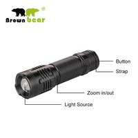TAIKOO Vente en gros 100 - 1000LM Lampe torche LED haute puissance en aluminium d'urgence, lampes de poche LED, LAMPE TORCHE