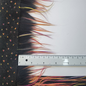 Autunno inverno moda calda casa produttore tessile <span class=keywords><strong>pelliccia</strong></span> sintetica stampata <span class=keywords><strong>arancione</strong></span> rosso nero per cuscino copridivano - Product Image 4