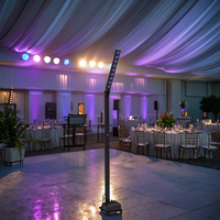 Mástil de luz LED de batería plegable de 9 LED a todo color RGBWA UV Wifi inalámbrico IR DMX DJ fiesta boda eventos LUMILED MAST POLE