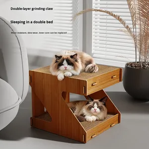 Arranhador para Gatos Casa para Gatos Papelão Ondulado Dupla Camada Grande Resistente a Arranhões Material Reciclável para Autoentretenimento - Product Image 3