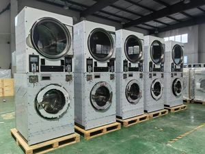 Lavadora-Secadora Profesional Totalmente Automática, Operada con Monedas, 15 kg, con Calentamiento a Gas y Agua Fría, para Hoteles y Lavanderías - Product Image 2