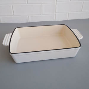 Prezzo di fabbrica <span class=keywords><strong>3</strong></span> pezzi <span class=keywords><strong>Set</strong></span> di pentole in ghisa in smalto bianco antiaderente - Product Image 3